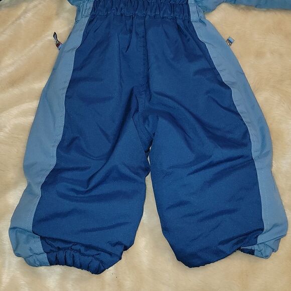 REI TIMBER MOUNTAIN BLUE HOODED SNOWSUIT, SIZE 12 MONTHS - Picture 11 of 15
